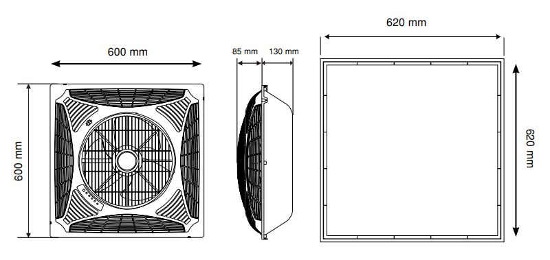 Maße Ventilator Windsquare Maße Ventilator Windsquare